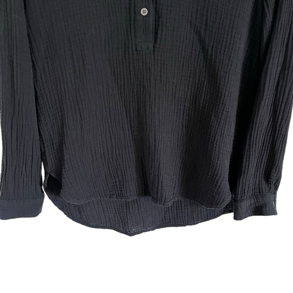 JENNI KAYNE Cypress Collarless Slub Cotton Shirt - Picture 6 of 9